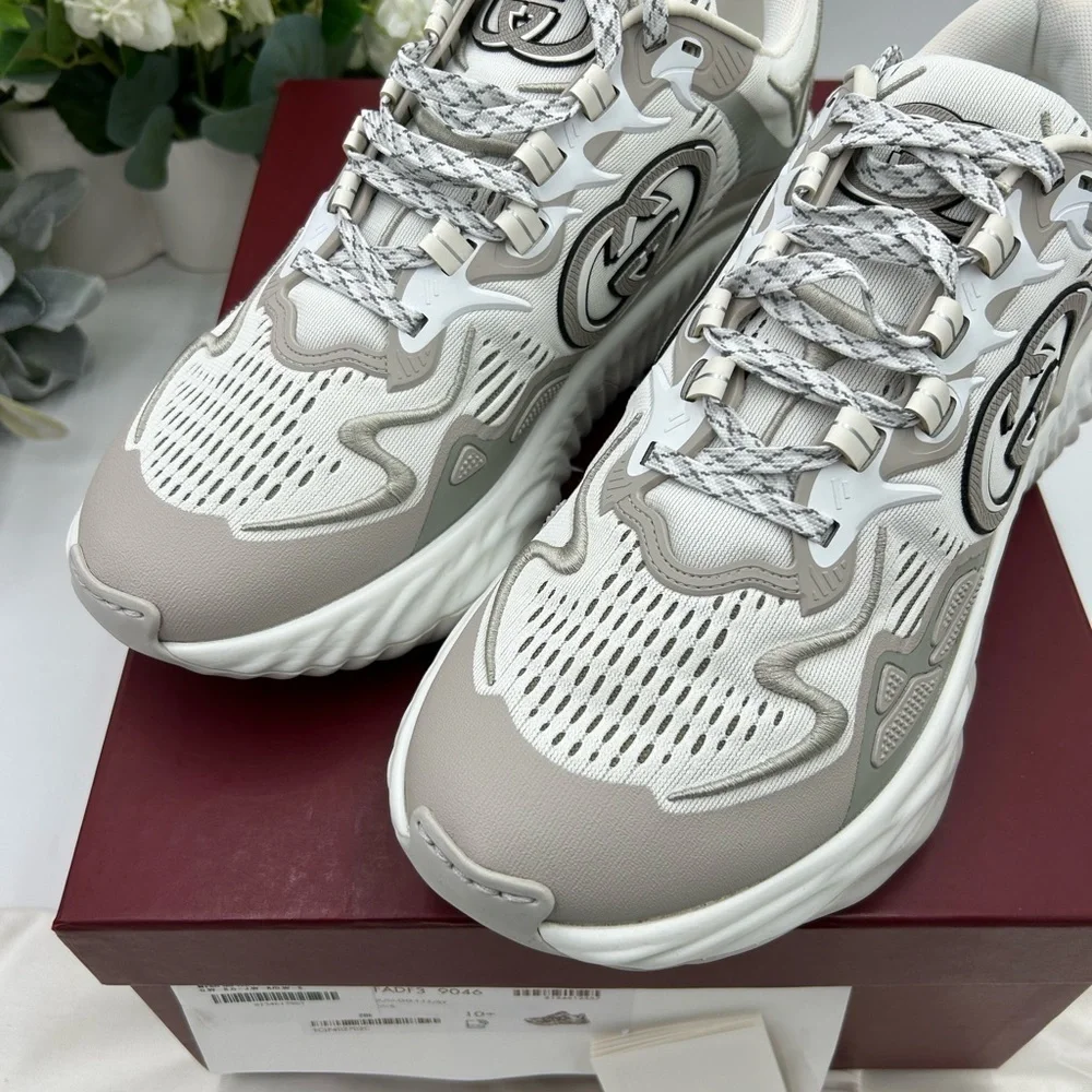 Men's Gucci ripple sneakers interlocking G logo size 10.5 made in Italy